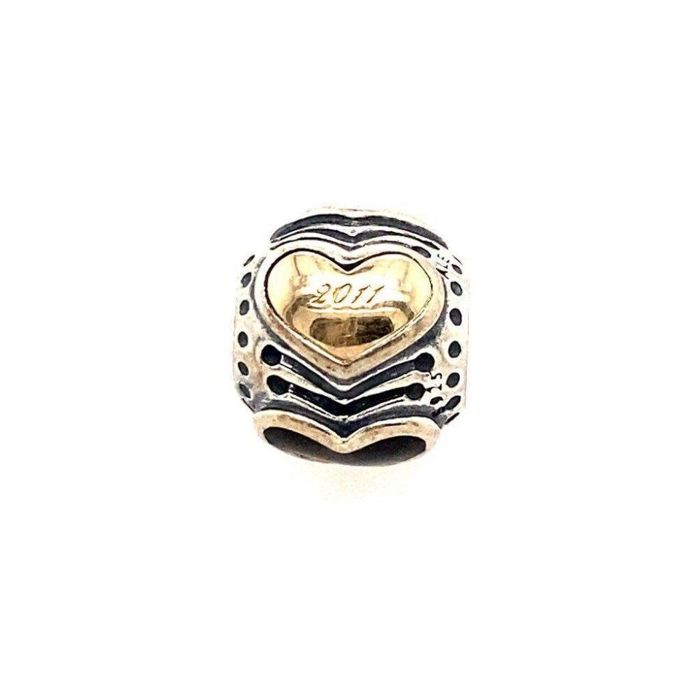 Pandora 2011 Two Tone Midnight Heart Cha